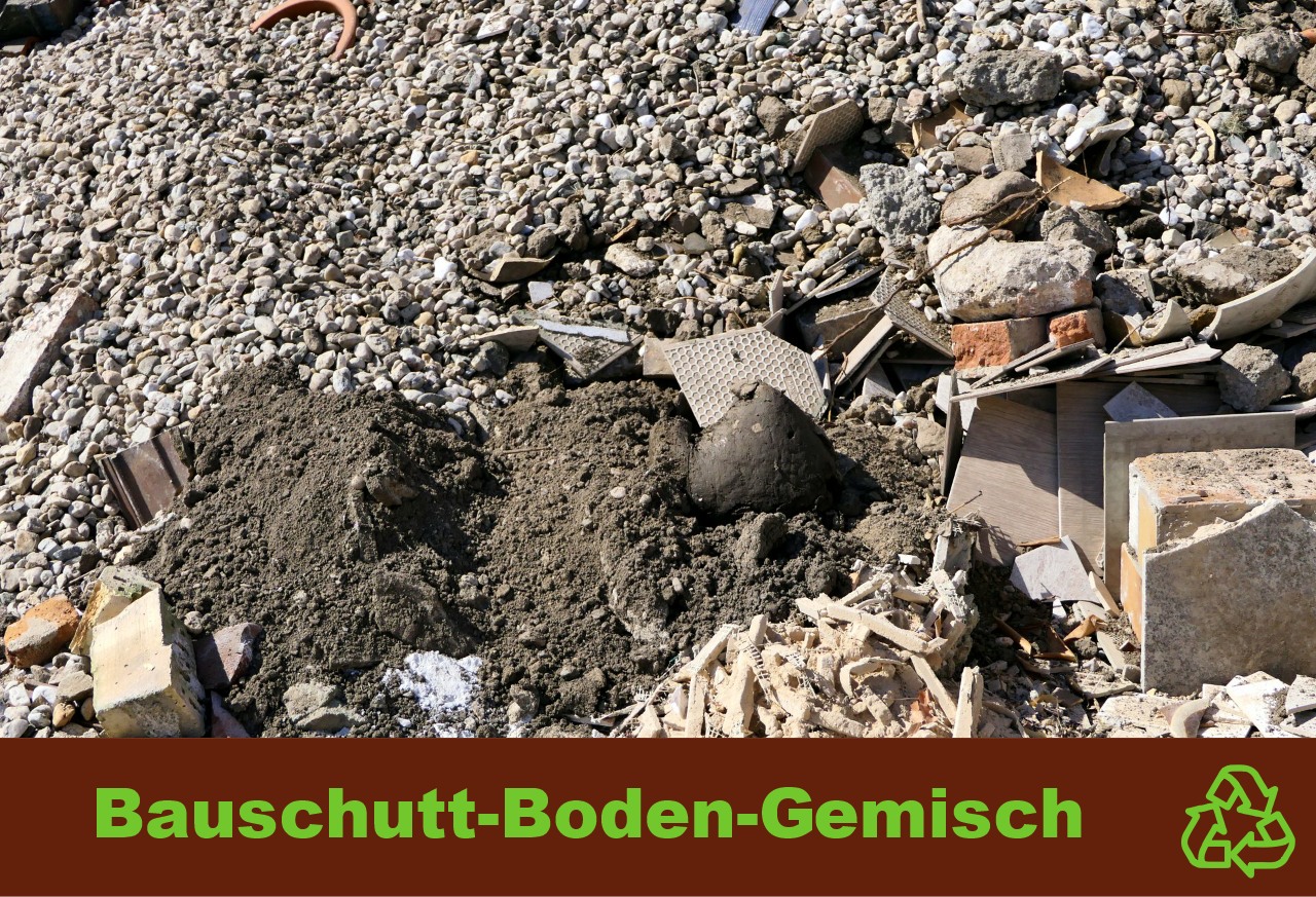 Abfall, Bauschutt-Boden Gemisch Abfall, Bauschutt-Boden Gemisch