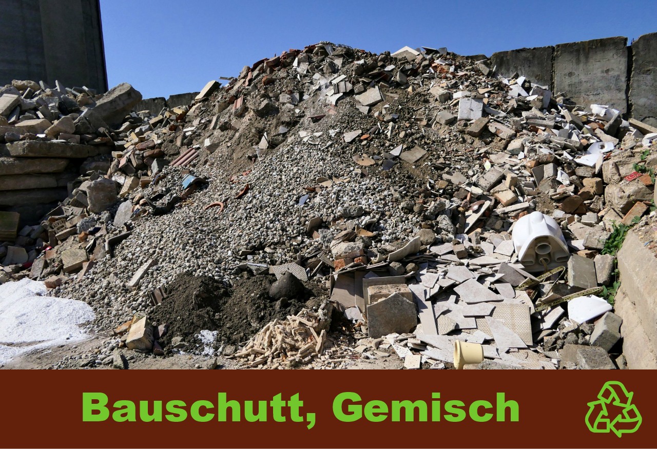 Abfall, Bauschutt Gemisch Abfall, Bauschutt Gemisch