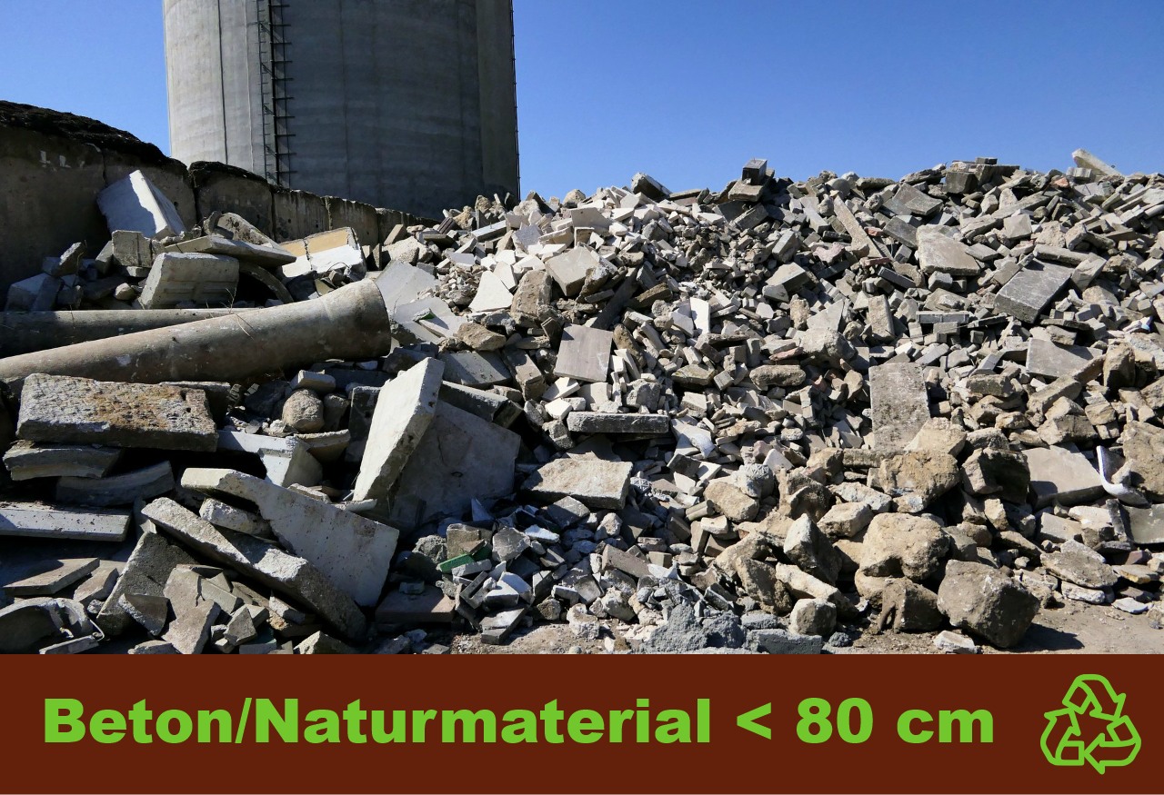 Abfall, Beton-Naturmaterial kleiner 80 cm Abfall, Beton-Naturmaterial kleiner 80 cm