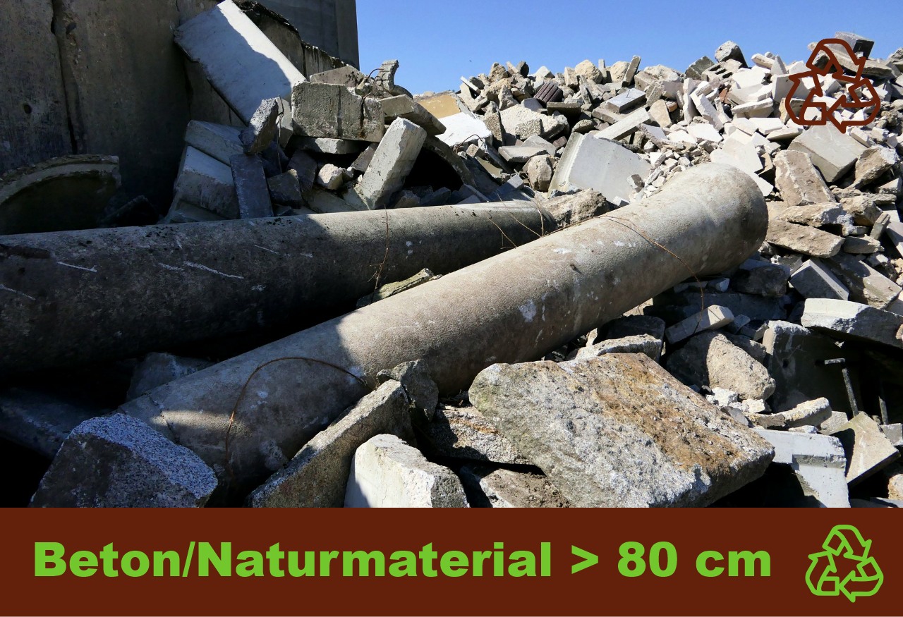 Annahme Beton-Naturmaterial größer 80 cm Annahme Beton-Naturmaterial größer 80 cm