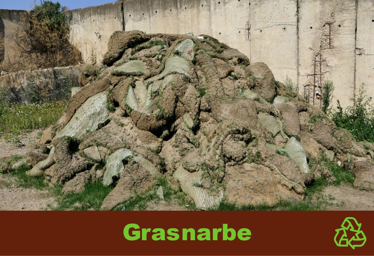 Abfall, Grasnarbe Abfall, Grasnarbe